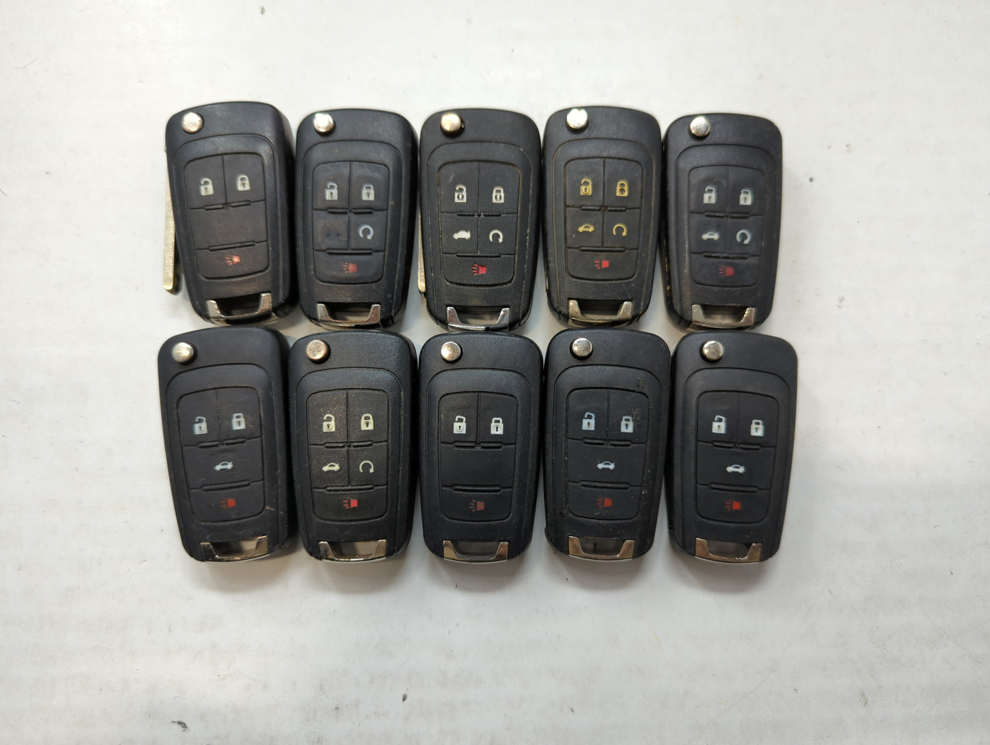 Lot of 10 Aftermarket Chevrolet Keyless Entry Remote Fob MIXED FCC IDS - Oemusedautoparts1.com