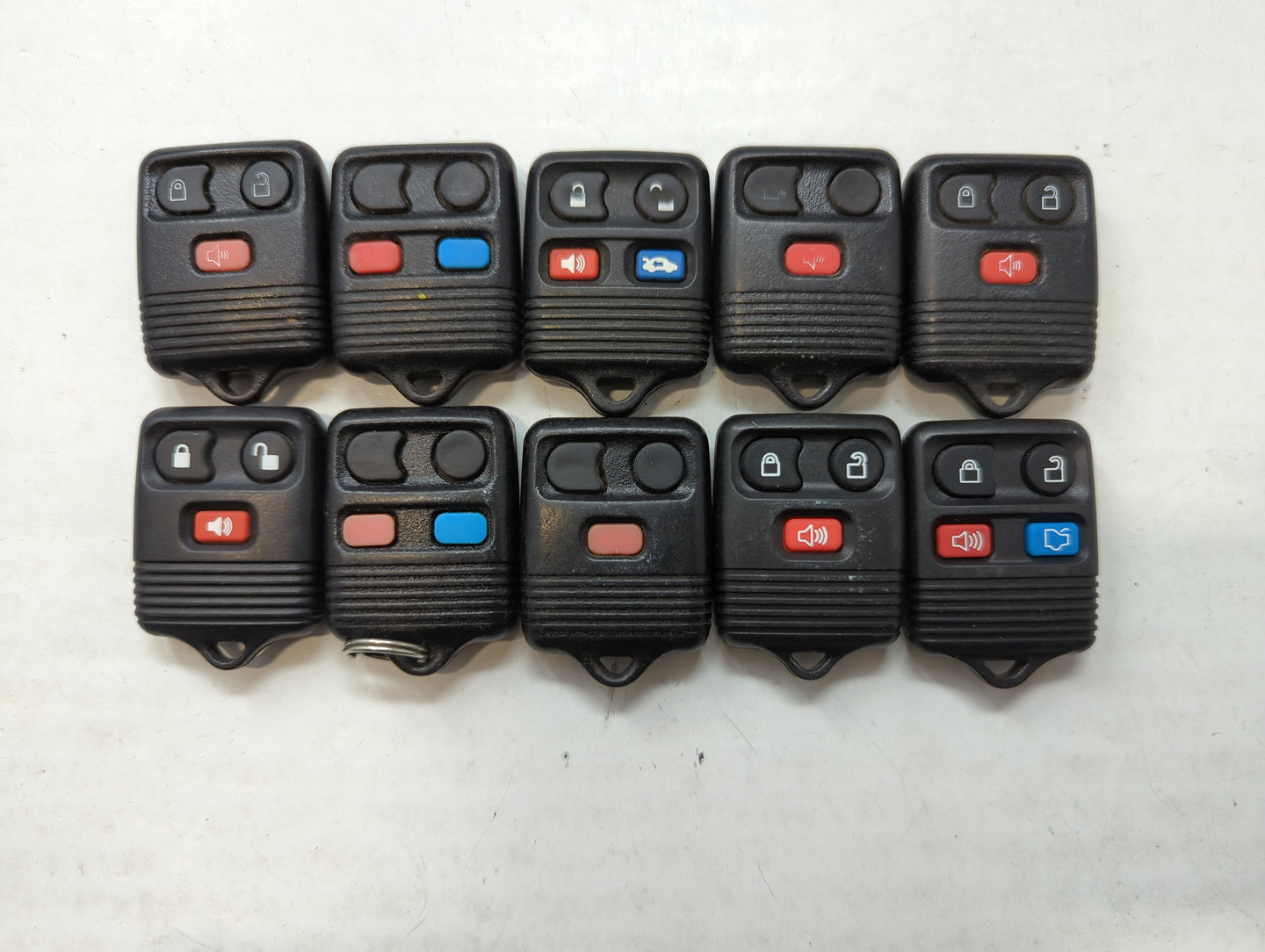 Lot of 10 Aftermarket Ford Keyless Entry Remote Fob MIXED FCC IDS MIXED - Oemusedautoparts1.com