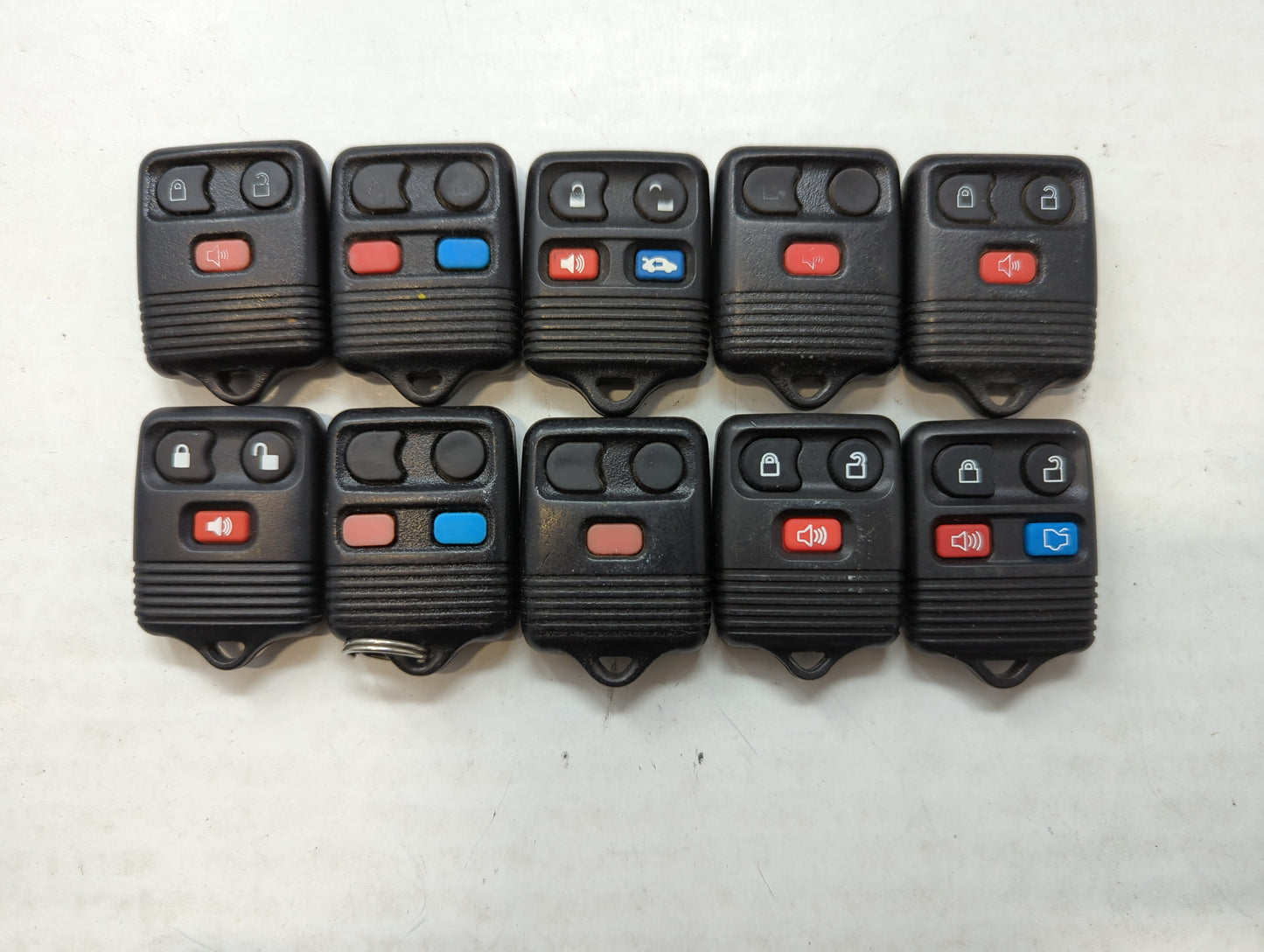 Lot of 10 Aftermarket Ford Keyless Entry Remote Fob MIXED FCC IDS MIXED - Oemusedautoparts1.com
