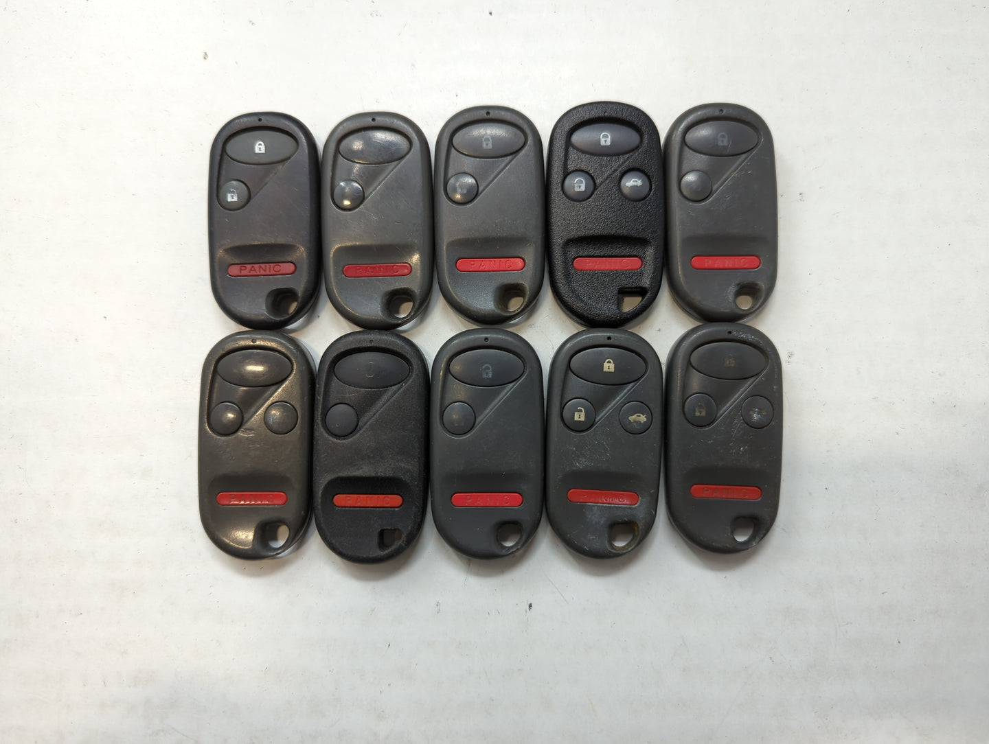 Lot of 10 Aftermarket Honda Keyless Entry Remote Fob MIXED FCC IDS MIXED - Oemusedautoparts1.com