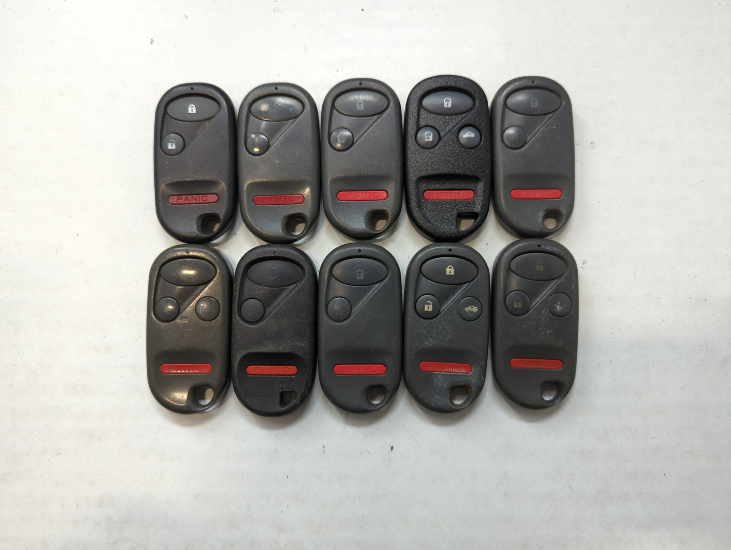 Lot of 10 Aftermarket Honda Keyless Entry Remote Fob MIXED FCC IDS MIXED - Oemusedautoparts1.com