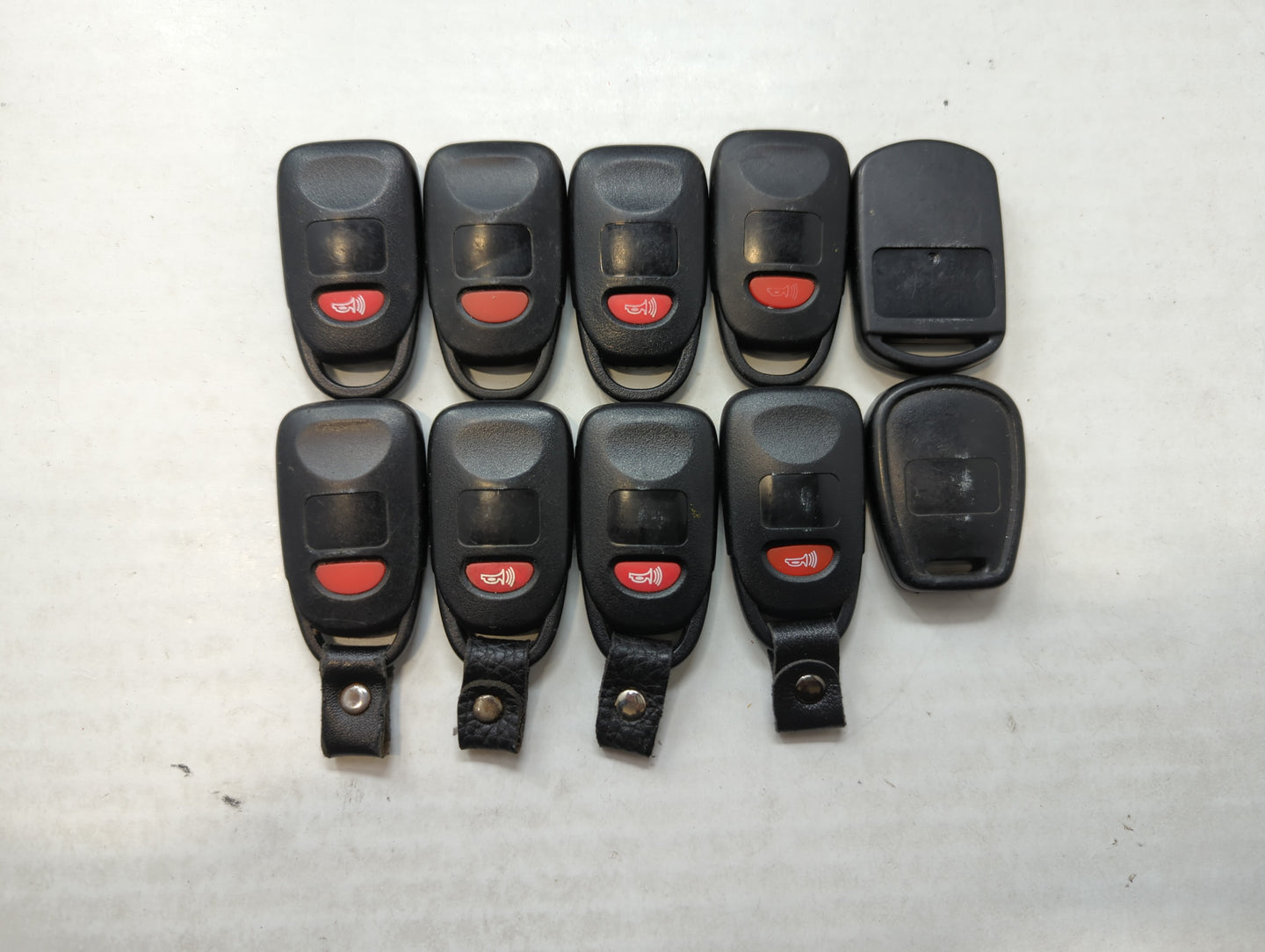 Lot of 10 Aftermarket Hyundai Keyless Entry Remote Fob MIXED FCC IDS - Oemusedautoparts1.com