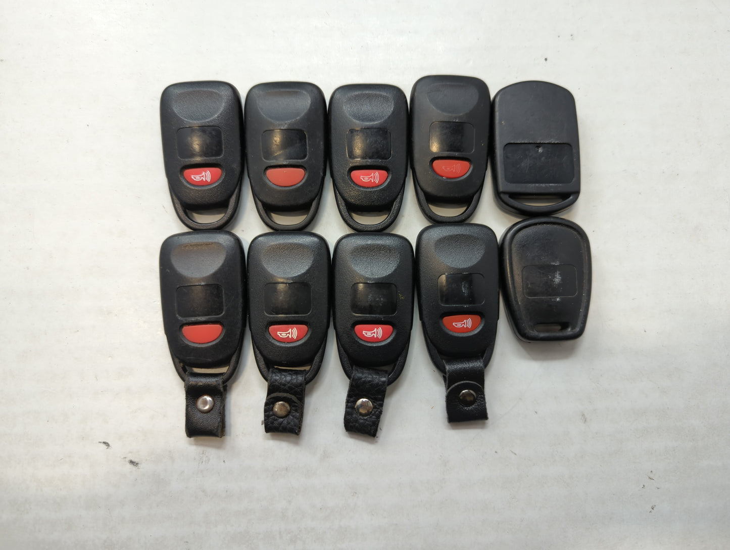Lot of 10 Aftermarket Hyundai Keyless Entry Remote Fob MIXED FCC IDS - Oemusedautoparts1.com
