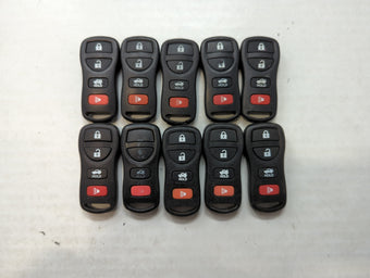 compare product Lot of 10 Aftermarket Nissan Keyless Entry Remote Fob MIXED FCC IDS