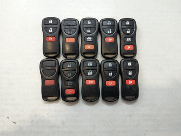Lot of 10 Aftermarket Nissan Keyless Entry Remote Fob MIXED FCC IDS 563632 - Oemusedautoparts1.com