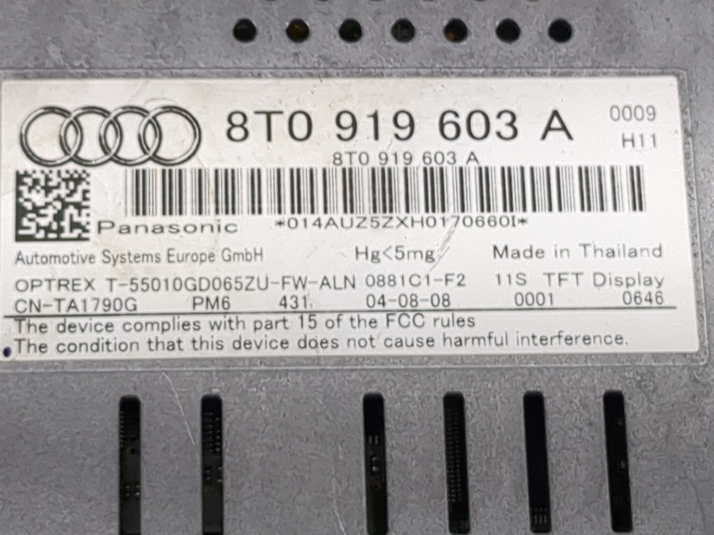 2009-2012 Audi A4 Quattro Information Display Screen - Oemusedautoparts1.com