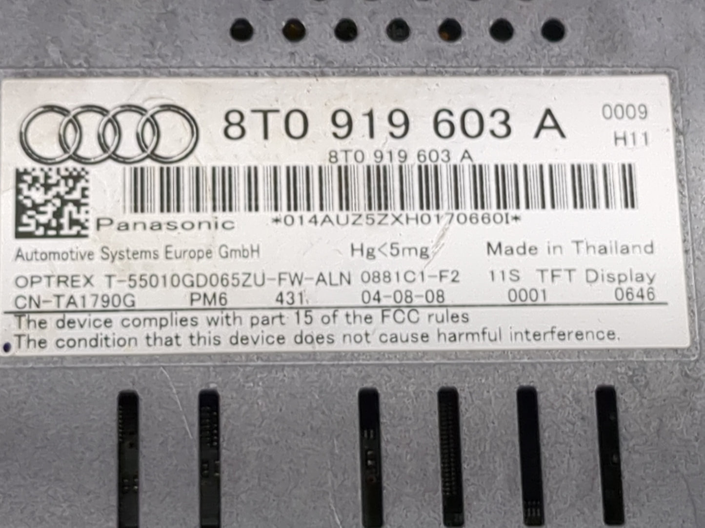 2009-2012 Audi A4 Quattro Information Display Screen - Oemusedautoparts1.com