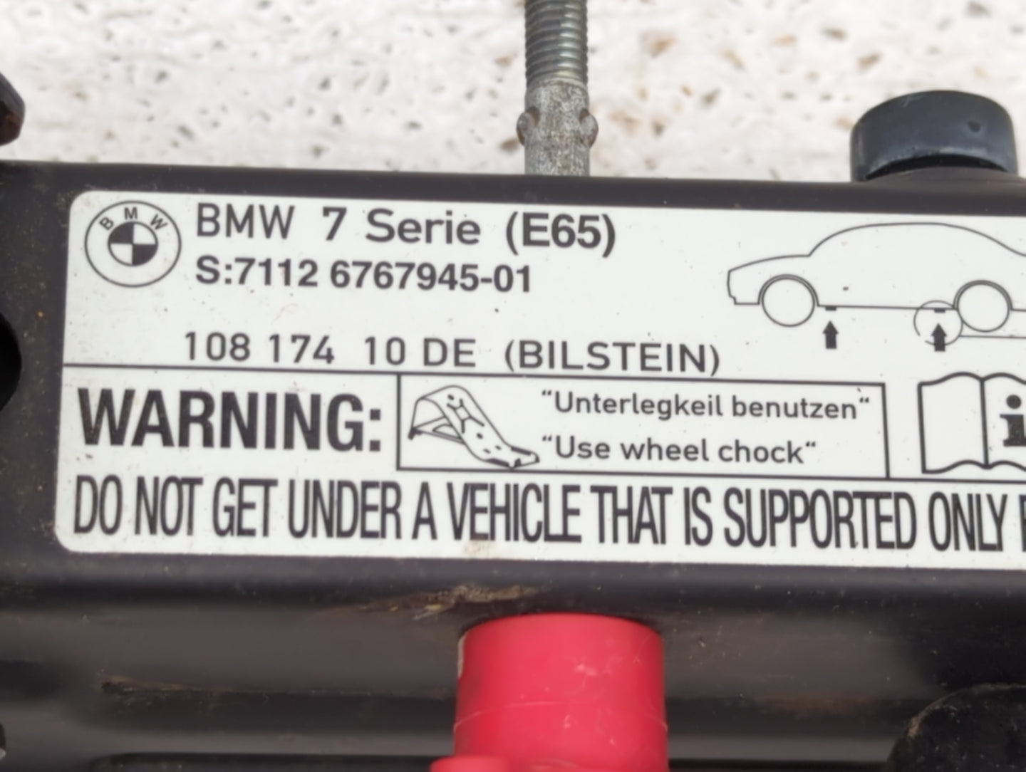 2005 Bmw 745i Spare Scissor Car Jack - Oemusedautoparts1.com