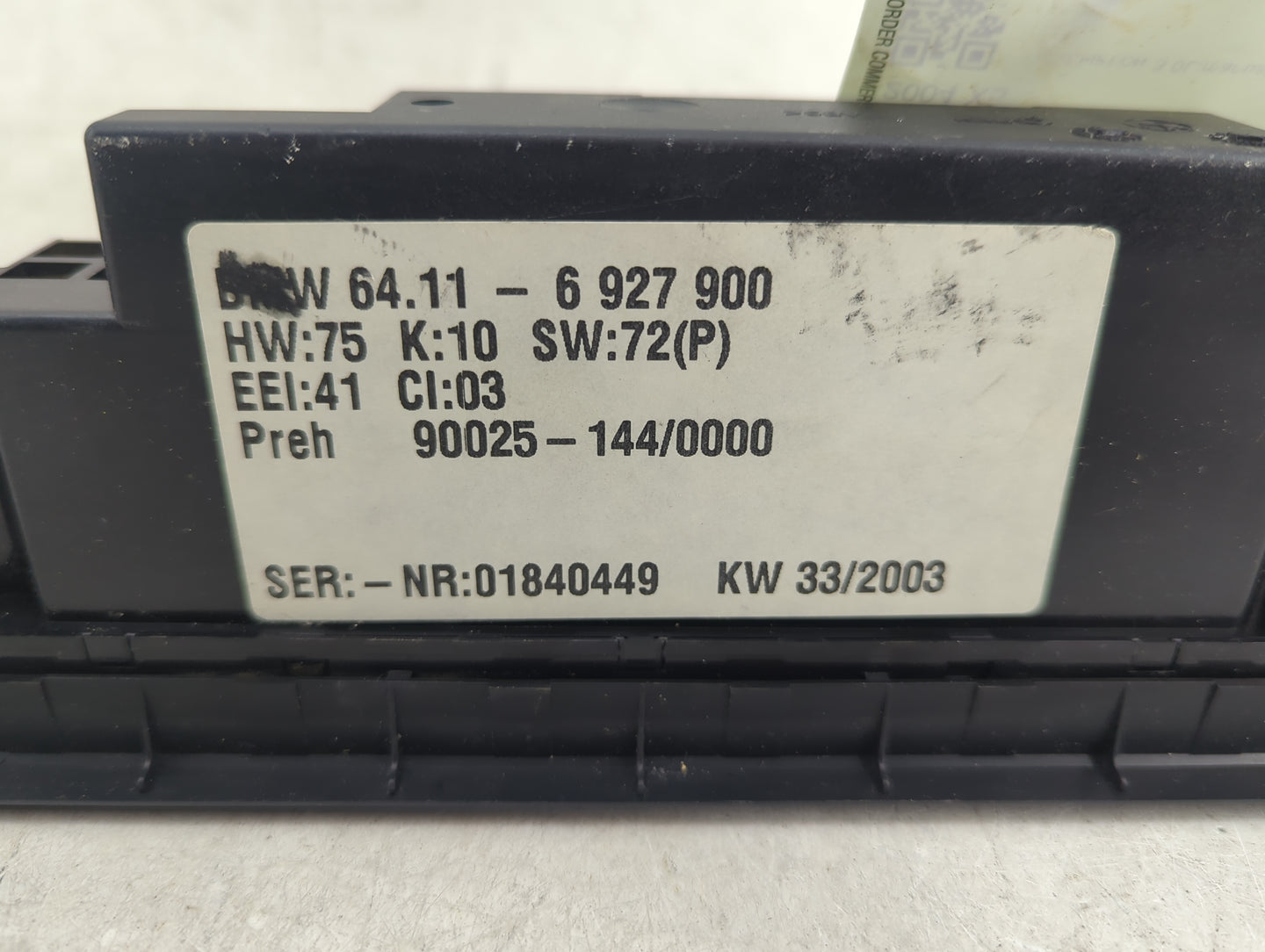 2001-2006 Bmw X5 Climate Control Module Temperature AC/Heater Replacement Fits Fits 2001 2002 2003 2004 2005 2006 OEM Used A