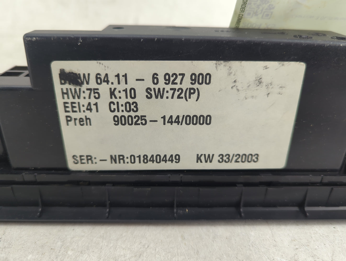 2001-2006 Bmw X5 Climate Control Module Temperature AC/Heater Replacement Fits Fits 2001 2002 2003 2004 2005 2006 OEM Used A
