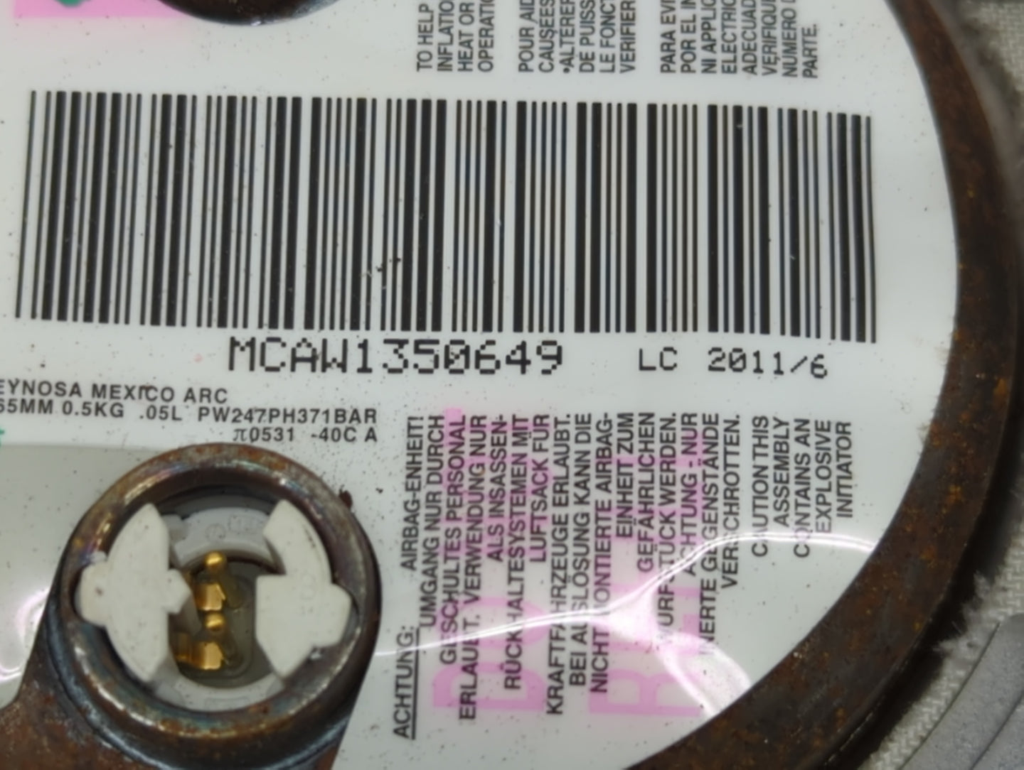 2008-2017 Buick Enclave Air Bag Driver Left Steering Wheel Mounted - Oemusedautoparts1.com