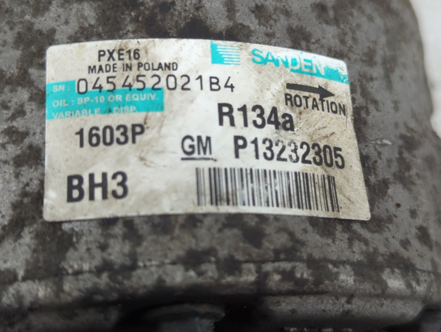 2011-2011 Buick Regal Air Conditioning A/c Ac Compressor Oem 1158044 - Oemusedautoparts1.com