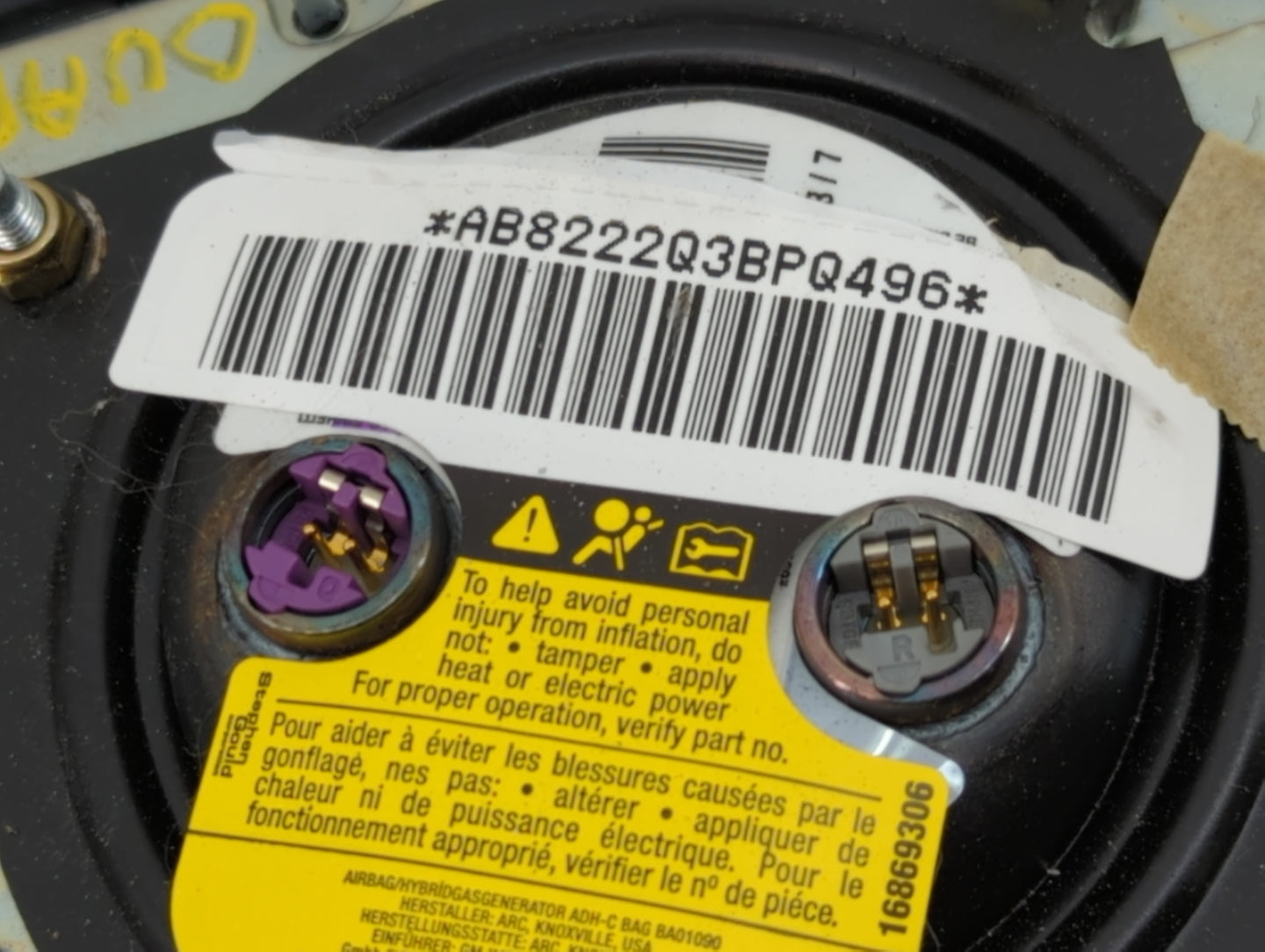 2004-2005 Buick Rendezvous Air Bag Driver Left Steering Wheel Mounted - Oemusedautoparts1.com