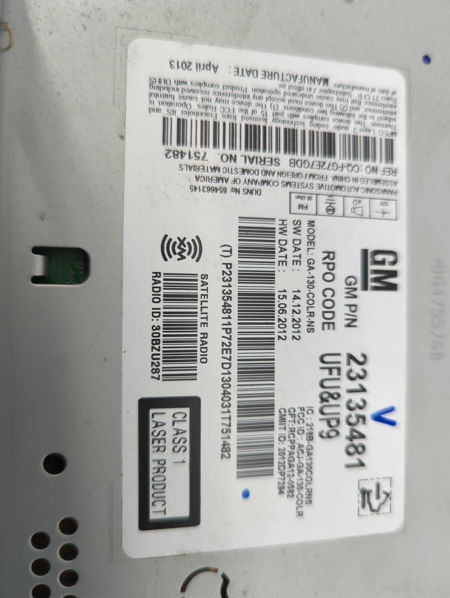 2013 Buick Verano Radio AM FM Cd Player Receiver Replacement Fits OEM Used Auto Parts - Oemusedautoparts1.com