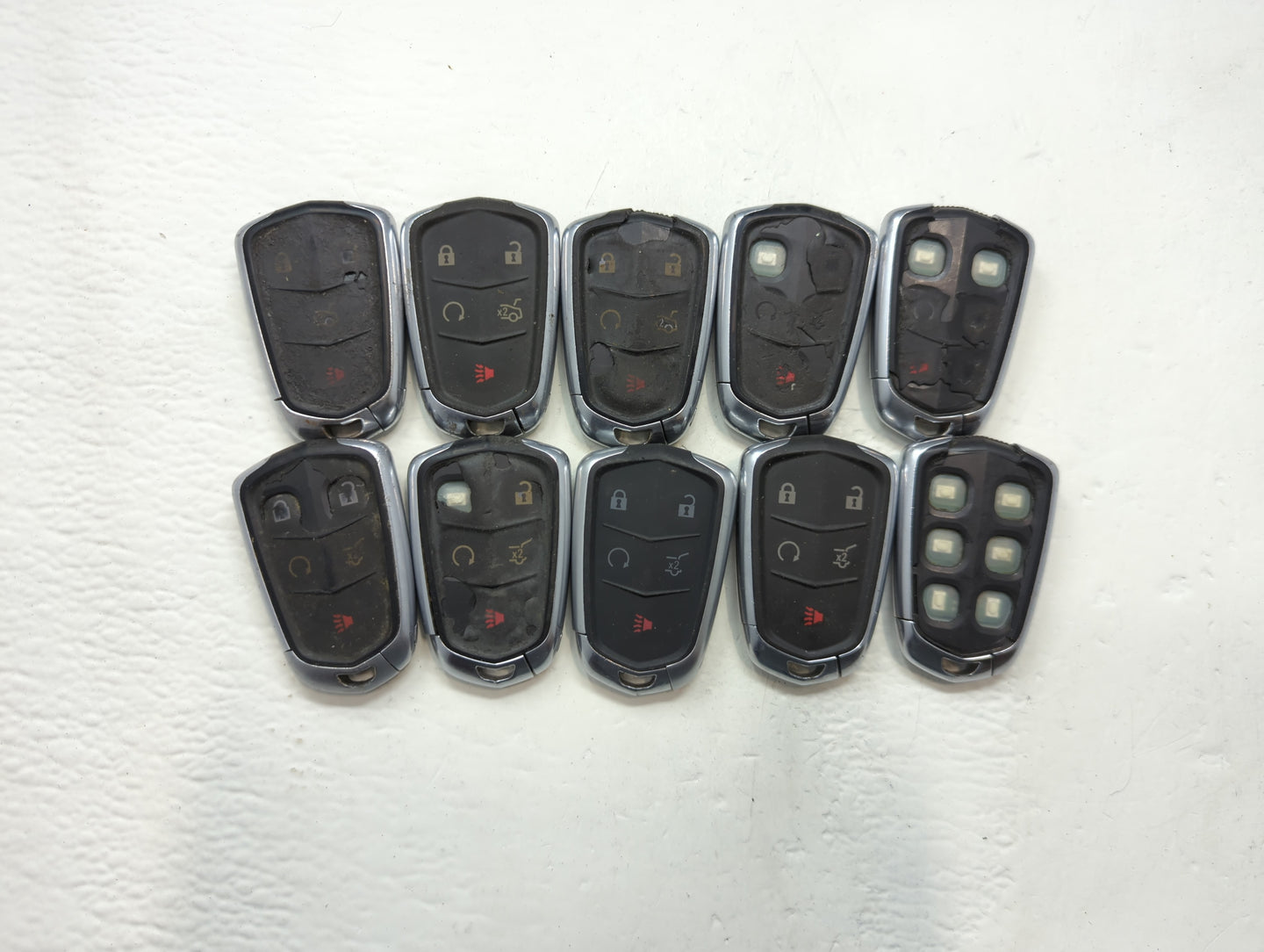Lot of 10 Cadillac Keyless Entry Remote Fob HYQ2AB | HYQ2EB MIXED PART - Oemusedautoparts1.com