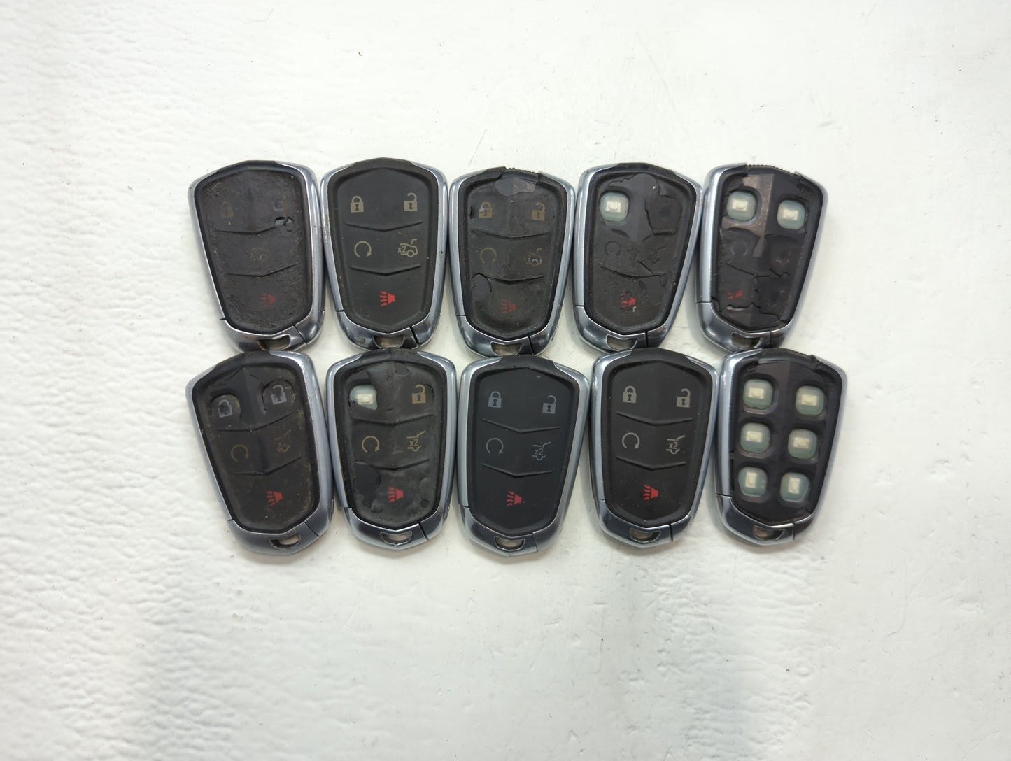 Lot of 10 Cadillac Keyless Entry Remote Fob HYQ2AB | HYQ2EB MIXED PART - Oemusedautoparts1.com