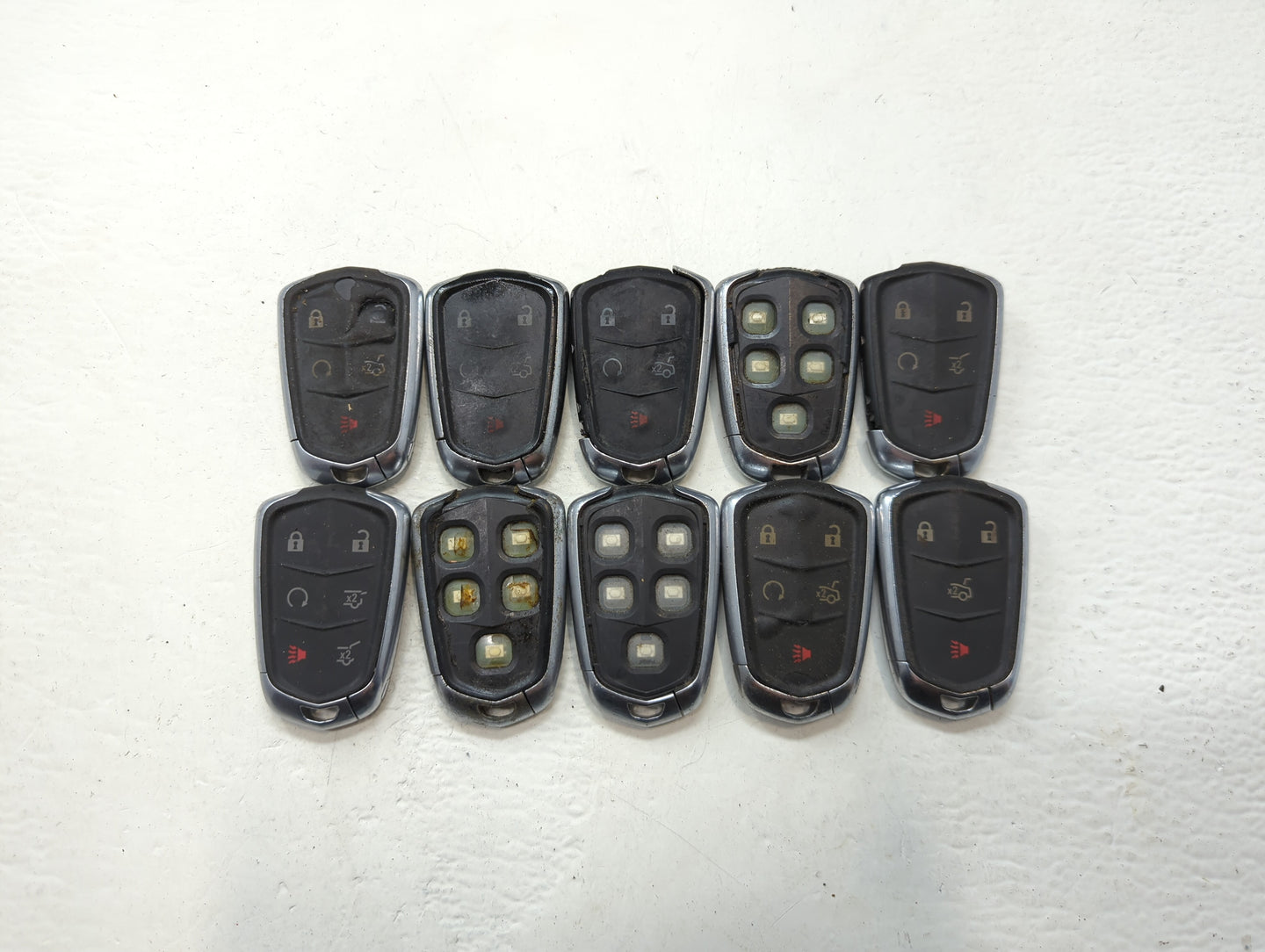 Lot of 10 Cadillac Keyless Entry Remote Fob HYQ2AB | HYQ2EB MIXED PART - Oemusedautoparts1.com