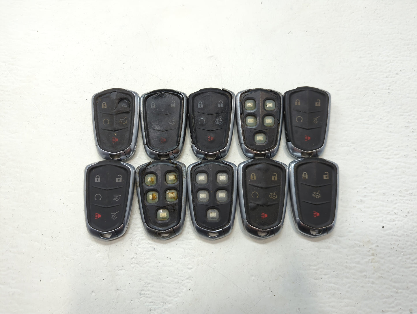 Lot of 10 Cadillac Keyless Entry Remote Fob HYQ2AB | HYQ2EB MIXED PART - Oemusedautoparts1.com