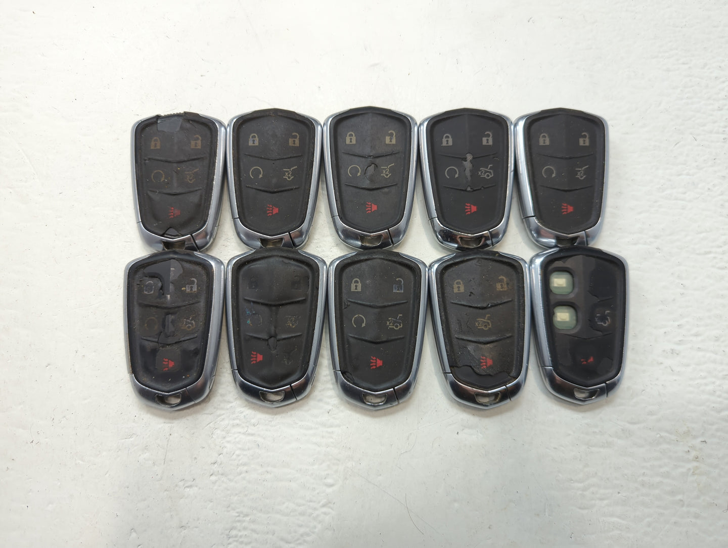 Lot of 10 Cadillac Keyless Entry Remote Fob HYQ2EB | HYQ2AB MIXED PART - Oemusedautoparts1.com