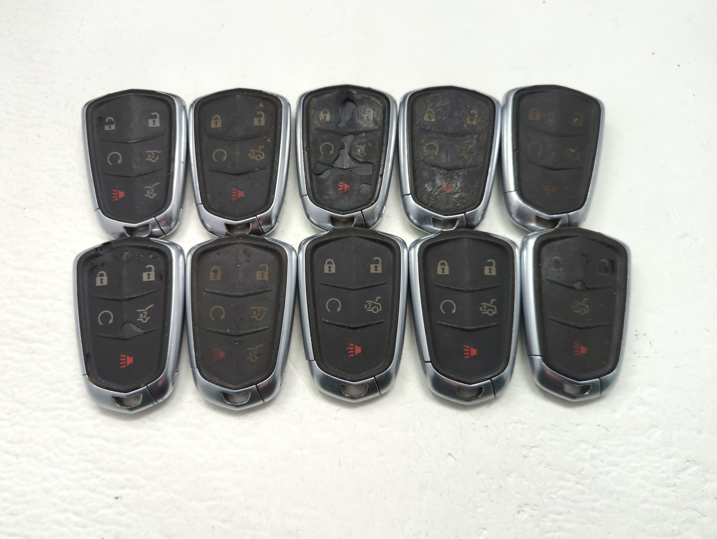 Lot of 10 Cadillac Keyless Entry Remote Fob HYQ2EB | HYQ2AB | HYQ2ES - Oemusedautoparts1.com