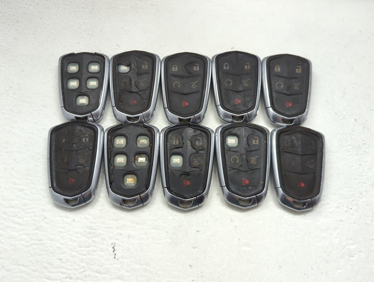 Lot of 10 Cadillac Keyless Entry Remote Fob HYQ2EB | HYQ2AB MIXED PART - Oemusedautoparts1.com