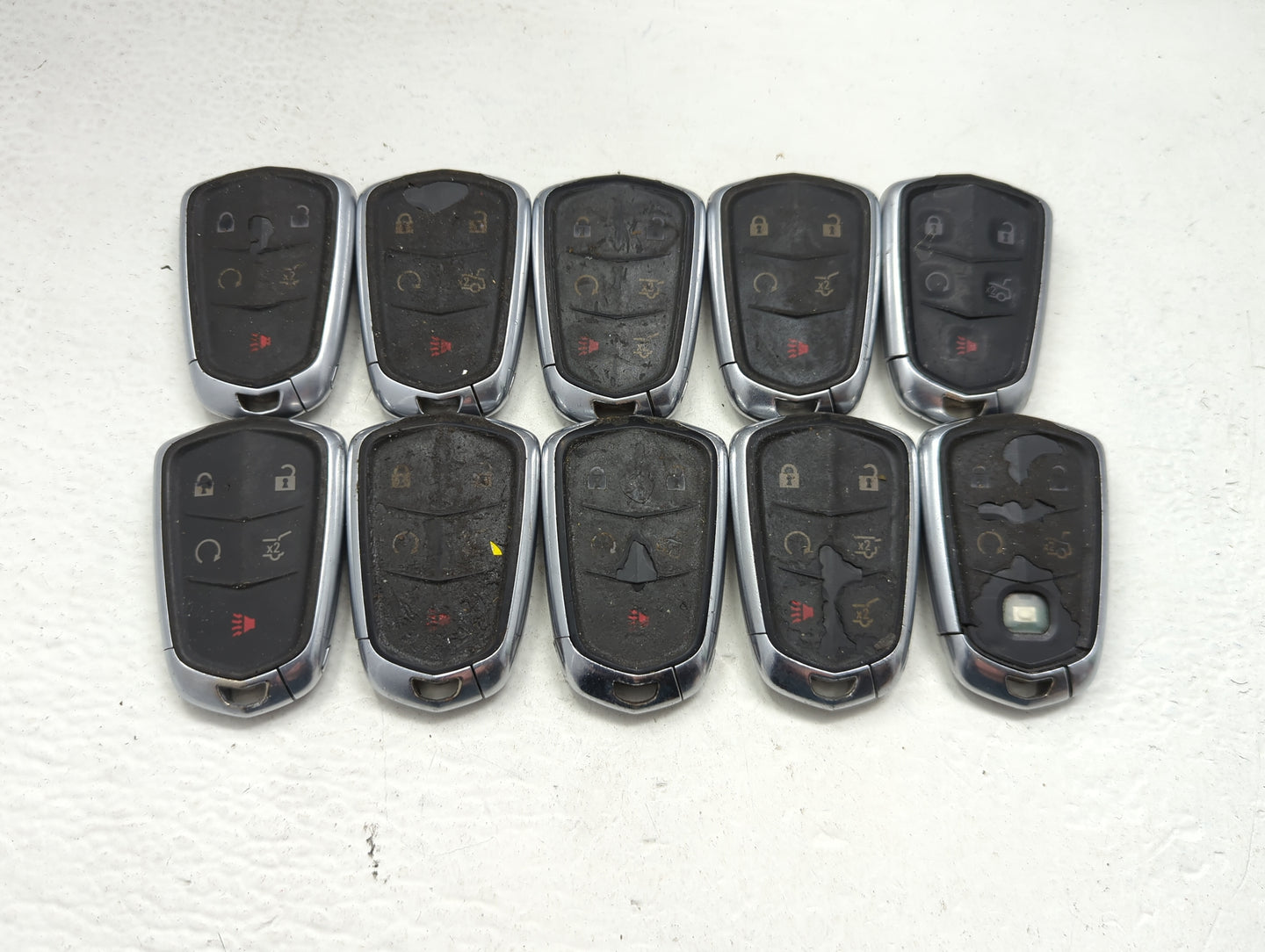 Lot of 10 Cadillac Keyless Entry Remote Fob HYQ2AB | HYQ2ES | HYQ2EB - Oemusedautoparts1.com