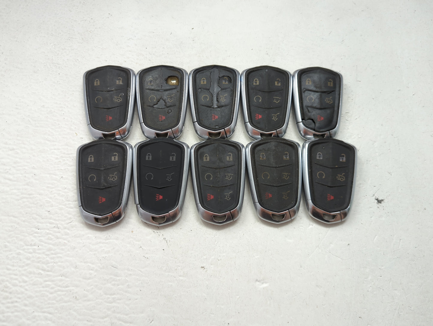 Lot of 10 Cadillac Keyless Entry Remote Fob MIXED FCC IDS MIXED PART 1476181 - Oemusedautoparts1.com