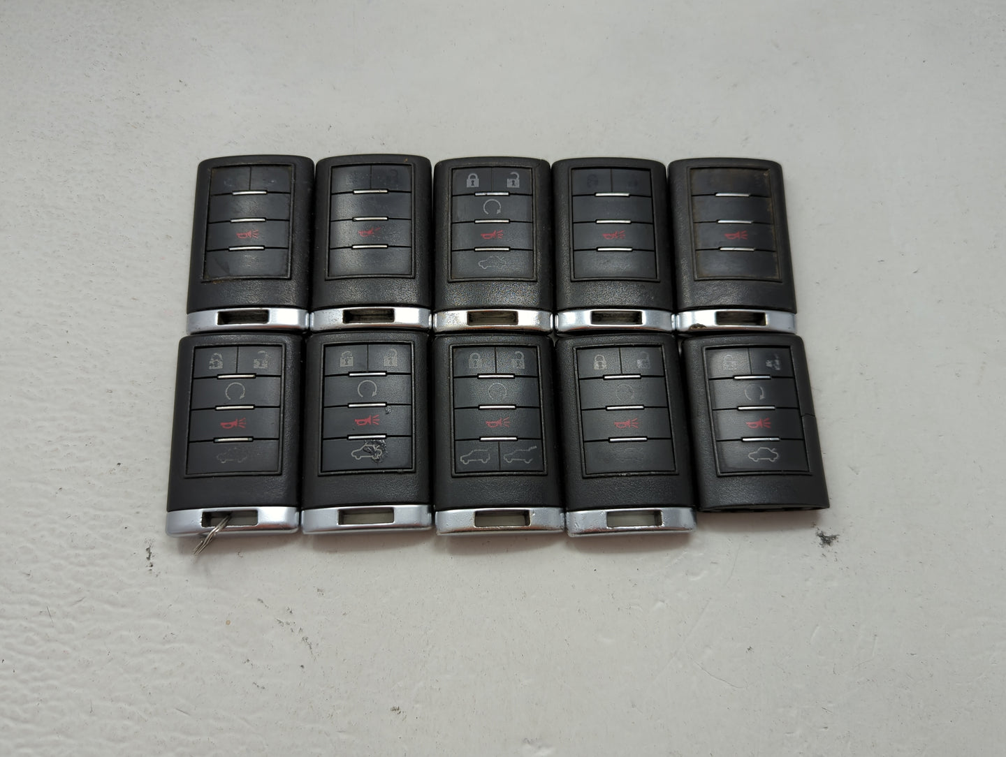Lot of 10 Cadillac Keyless Entry Remote Fob MIXED FCC IDS MIXED PART 1476183 - Oemusedautoparts1.com