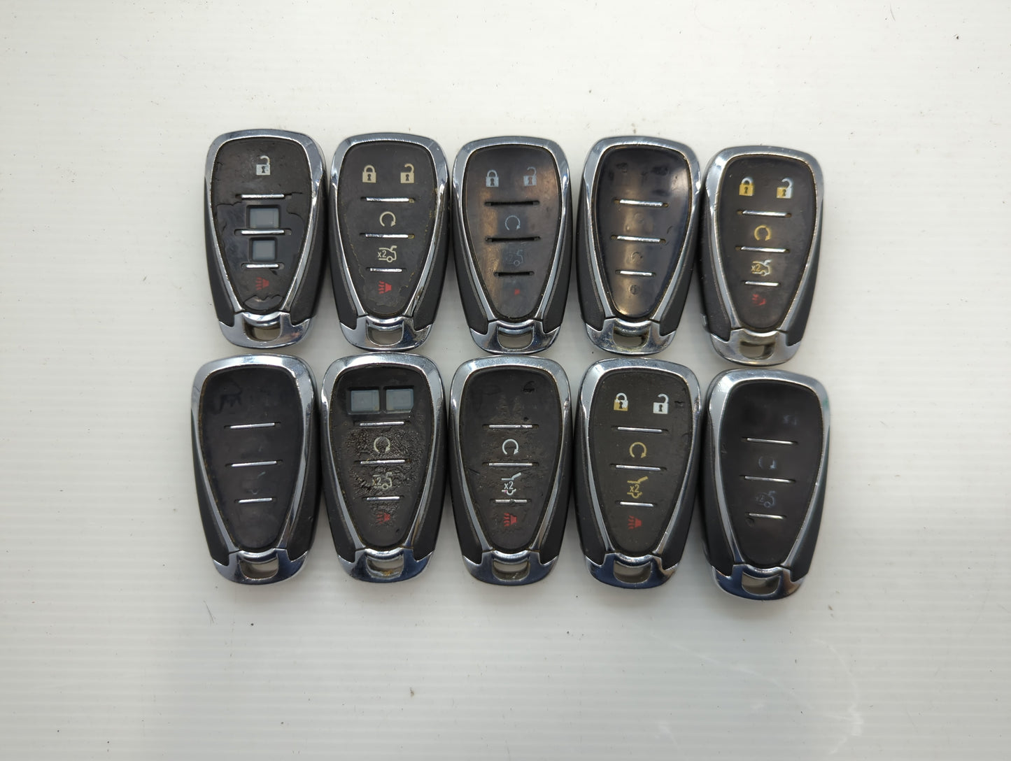 Lot of 10 Chevrolet Keyless Entry Remote Fob HYQ4EA MIXED PART NUMBERS - Oemusedautoparts1.com