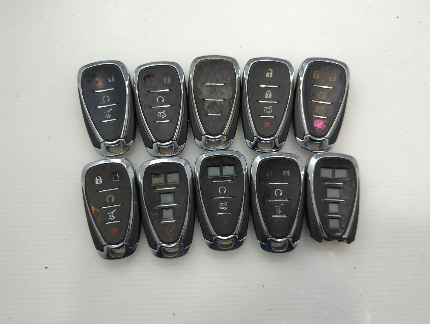 Lot of 10 Chevrolet Keyless Entry Remote Fob HYQ4EA | HYQ4ES MIXED PART - Oemusedautoparts1.com