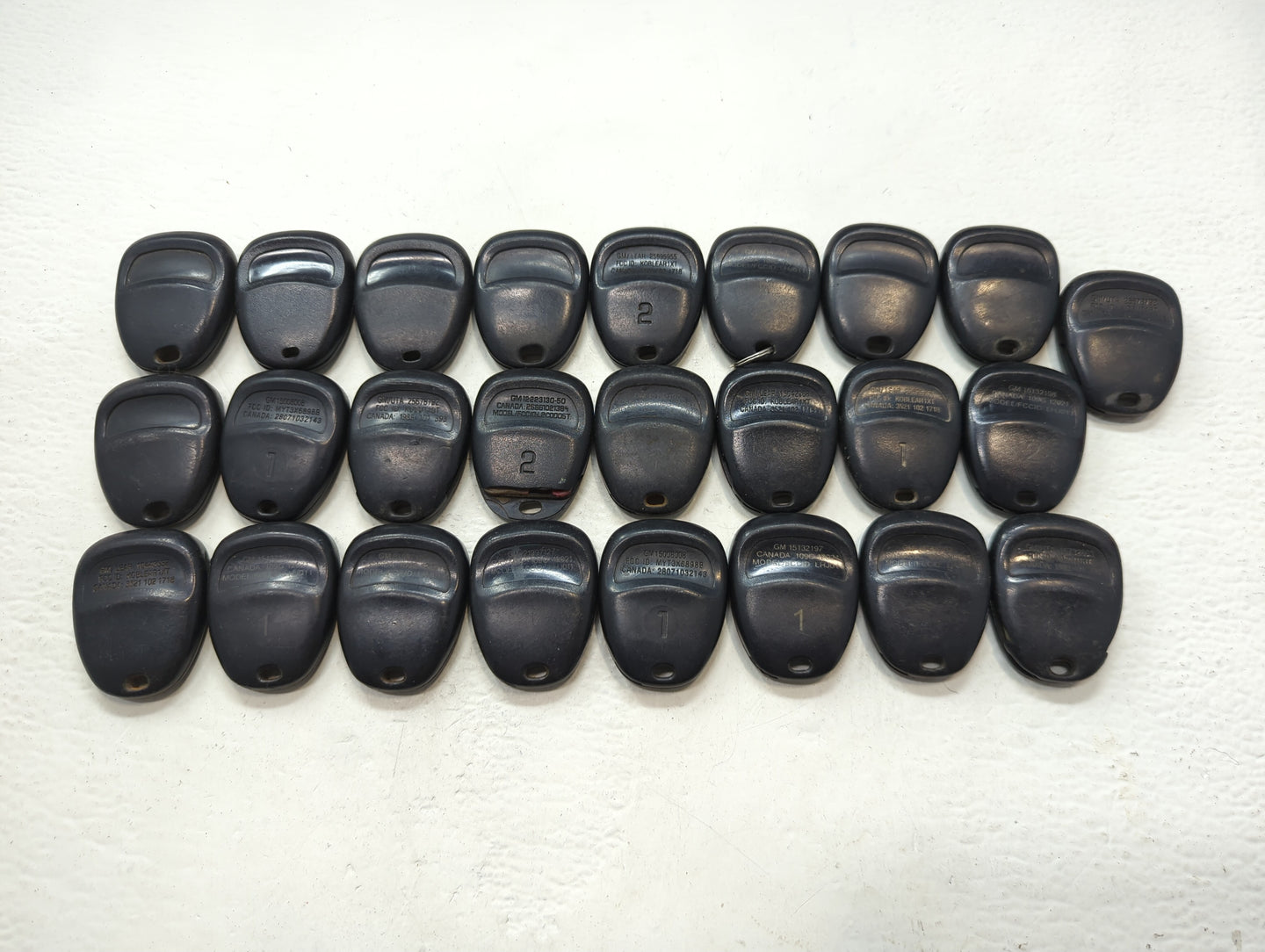 Lot of 25 Chevrolet Keyless Entry Remote Fob KOBLEAR1XT | LHJ011 | - Oemusedautoparts1.com