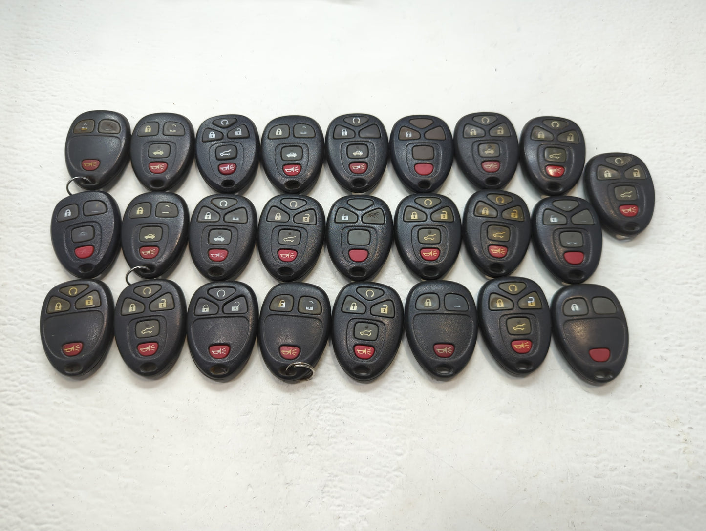 Lot of 25 Chevrolet Keyless Entry Remote Fob OUC60221 | OUC60270 MIXED - Oemusedautoparts1.com