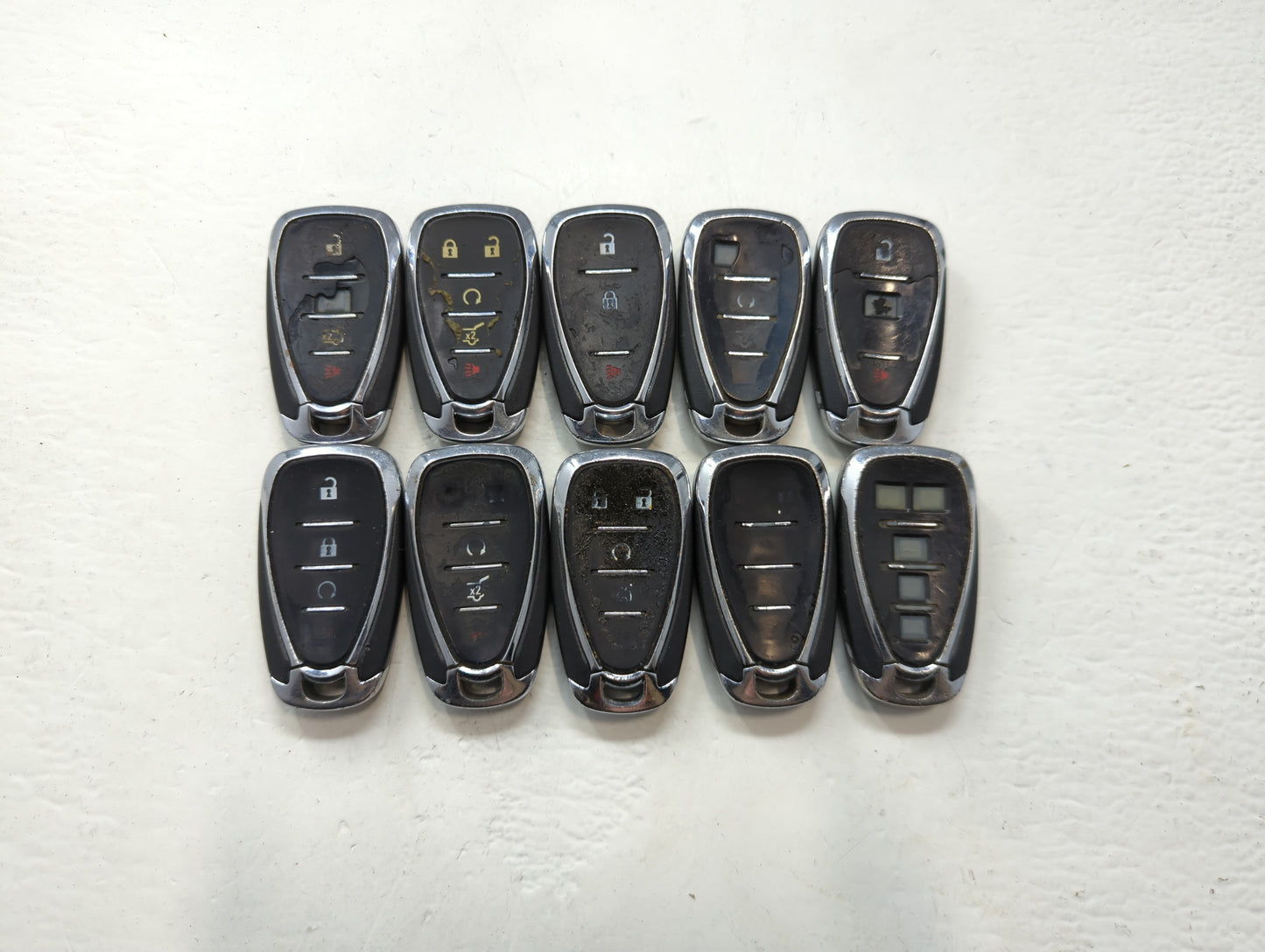 Lot of 10 Chevrolet Keyless Entry Remote Fob HYQ4AA | HYQ4EA MIXED PART - Oemusedautoparts1.com