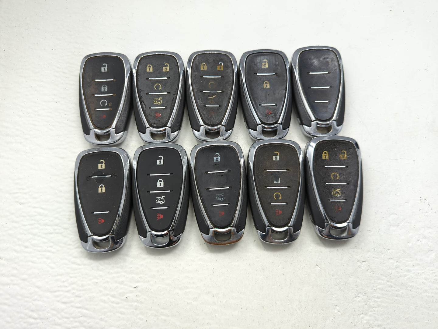 Lot of 10 Chevrolet Keyless Entry Remote Fob MIXED FCC IDS MIXED PART - Oemusedautoparts1.com