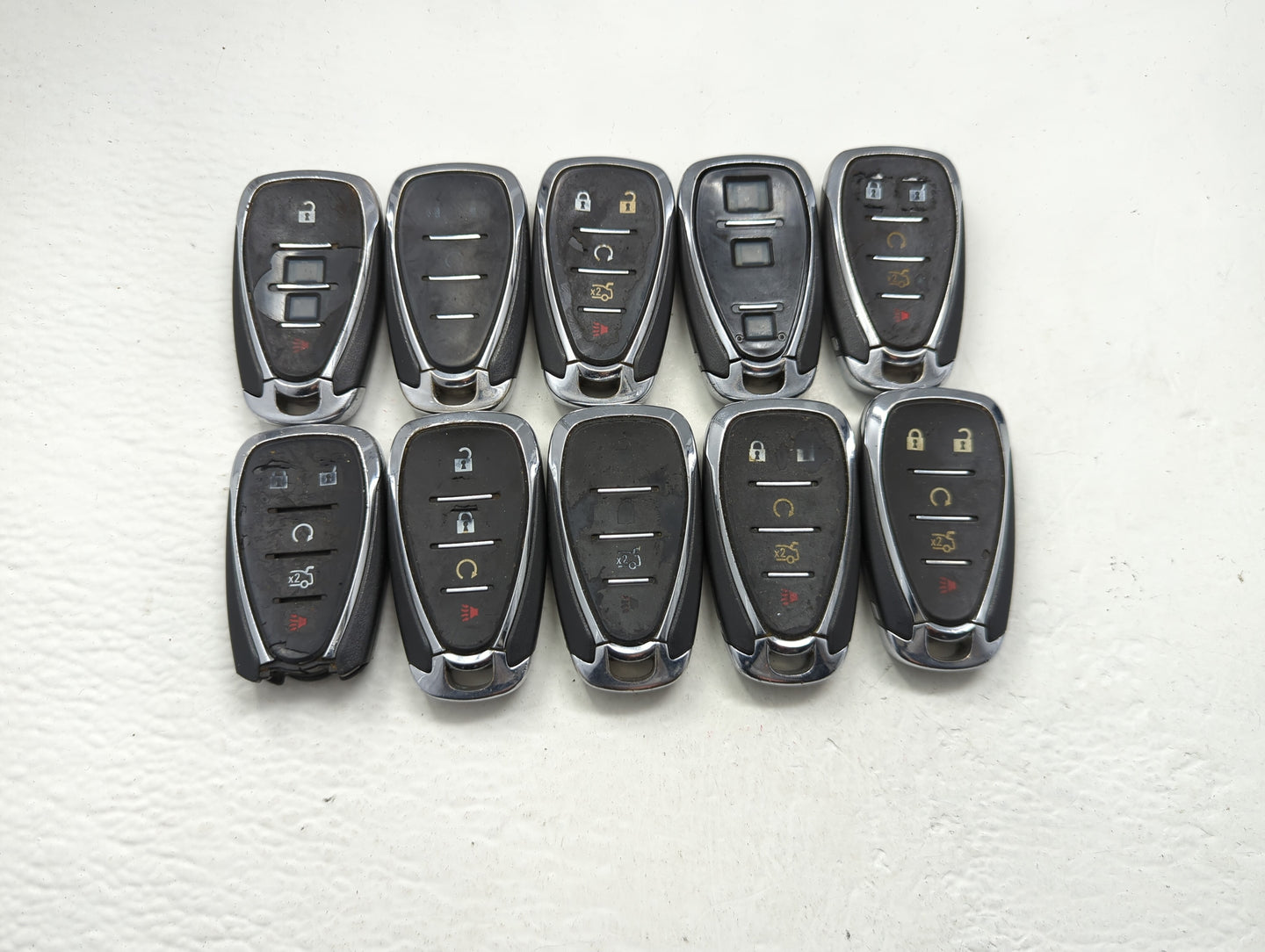 Lot of 10 Chevrolet Keyless Entry Remote Fob MIXED FCC IDS MIXED PART - Oemusedautoparts1.com