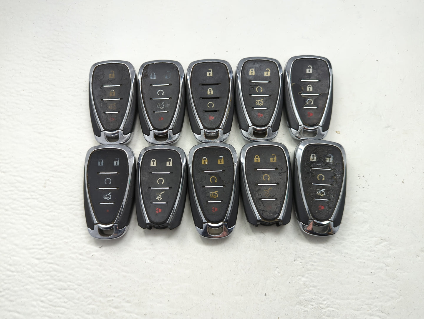 Lot of 10 Chevrolet Keyless Entry Remote Fob MIXED FCC IDS MIXED PART - Oemusedautoparts1.com