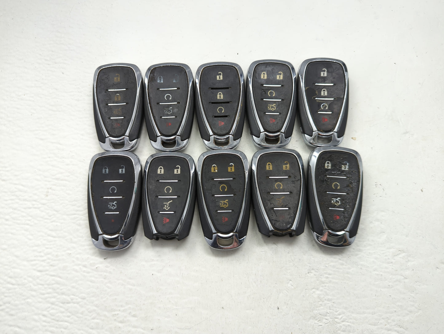 Lot of 10 Chevrolet Keyless Entry Remote Fob MIXED FCC IDS MIXED PART - Oemusedautoparts1.com
