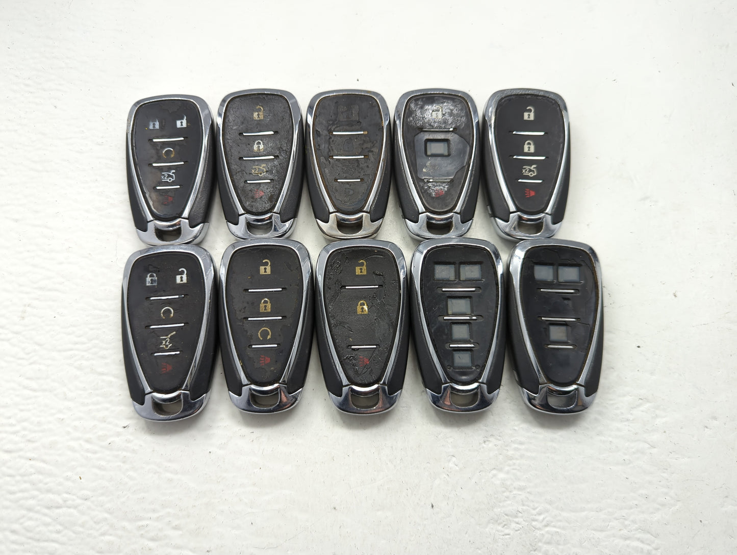 Lot of 10 Chevrolet Keyless Entry Remote Fob MIXED FCC IDS MIXED PART - Oemusedautoparts1.com