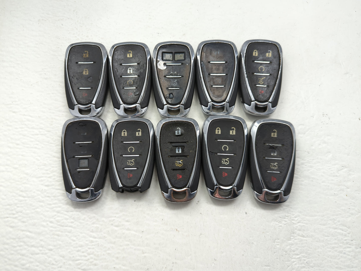 Lot of 10 Chevrolet Keyless Entry Remote Fob MIXED FCC IDS MIXED PART - Oemusedautoparts1.com