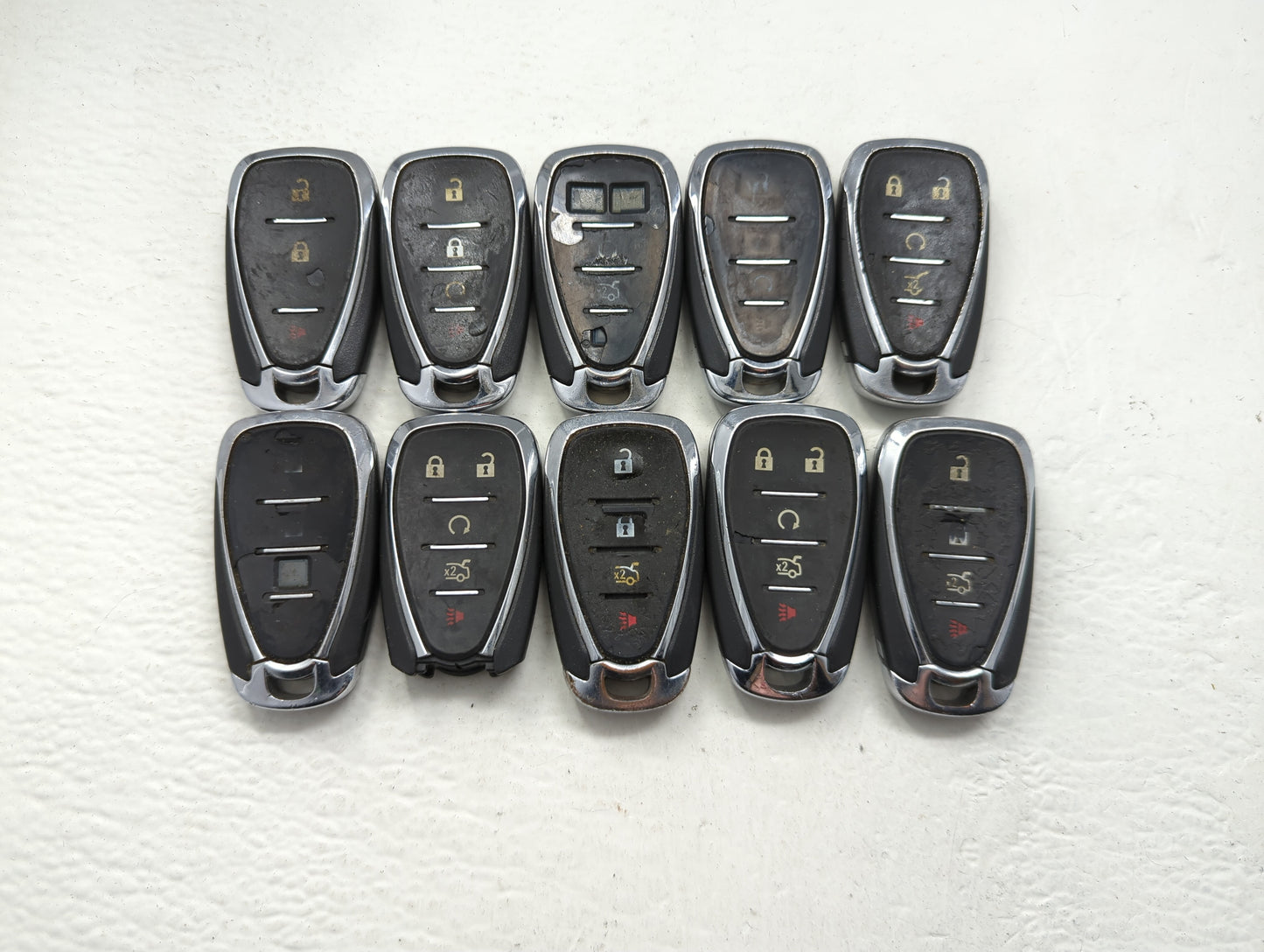Lot of 10 Chevrolet Keyless Entry Remote Fob MIXED FCC IDS MIXED PART - Oemusedautoparts1.com