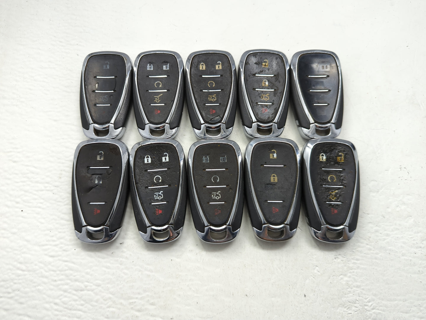 Lot of 10 Chevrolet Keyless Entry Remote Fob MIXED FCC IDS MIXED PART - Oemusedautoparts1.com