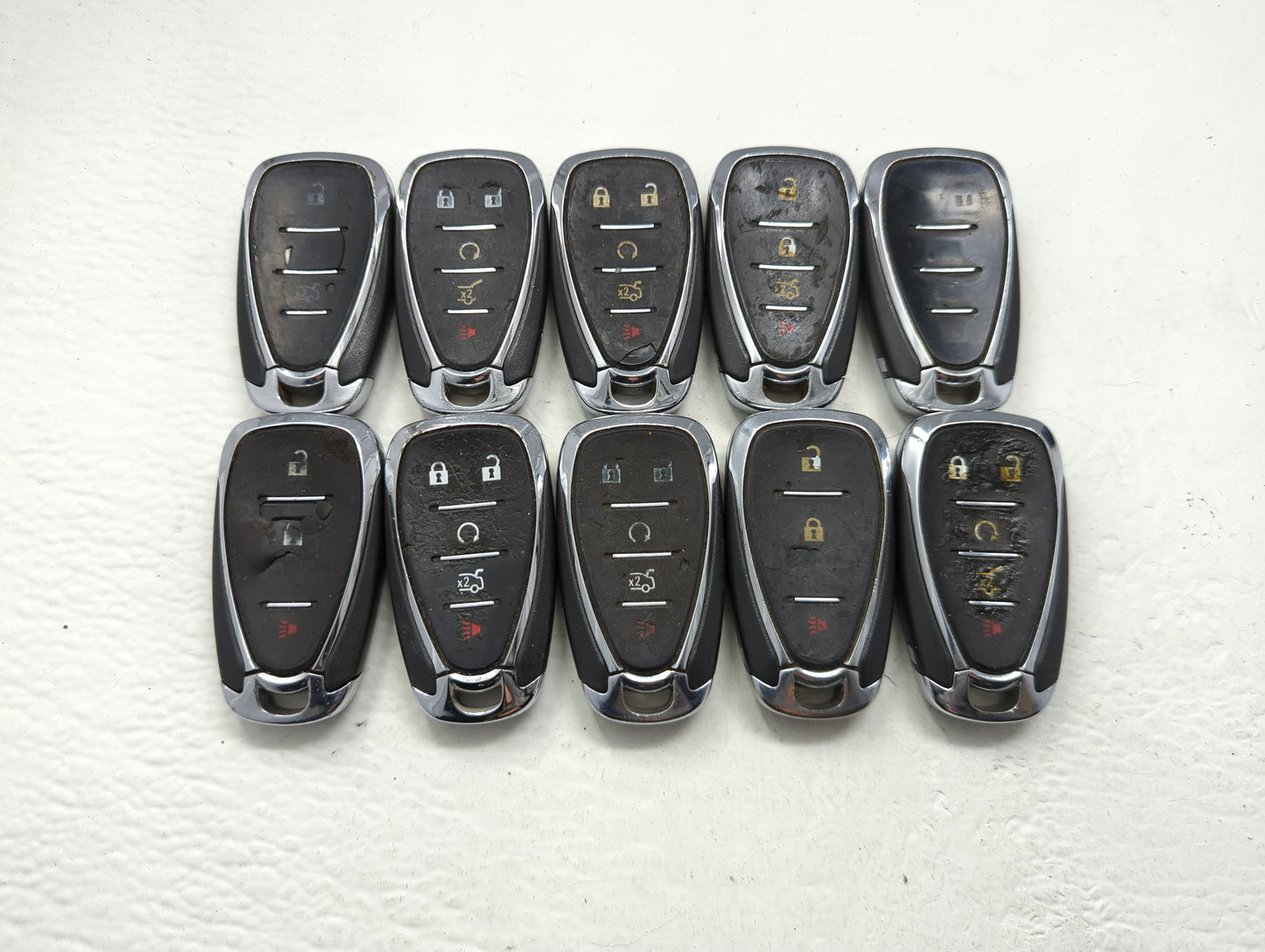 Lot of 10 Chevrolet Keyless Entry Remote Fob MIXED FCC IDS MIXED PART - Oemusedautoparts1.com