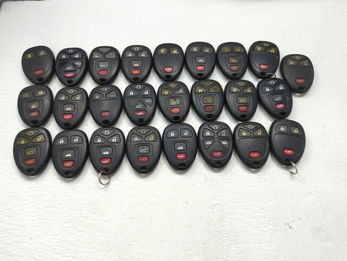 Lot of 25 Chevrolet Keyless Entry Remote Fob OUC60221 | OUC60270 MIXED - Oemusedautoparts1.com