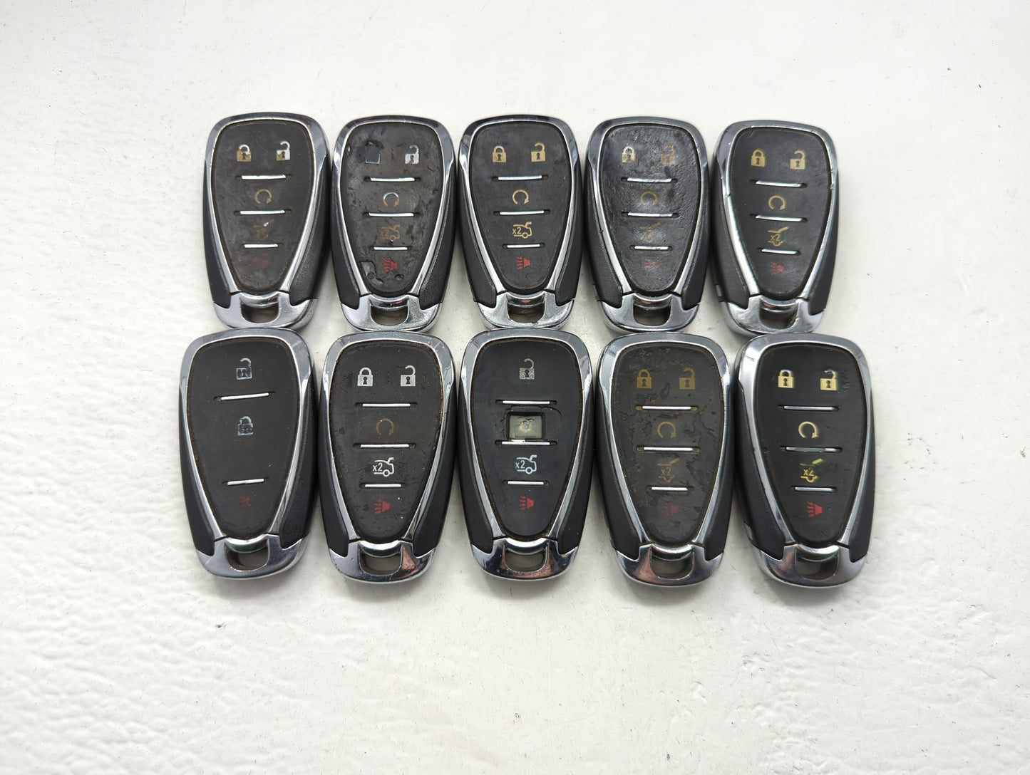 Lot of 10 Chevrolet Keyless Entry Remote Fob MIXED FCC IDS MIXED PART - Oemusedautoparts1.com