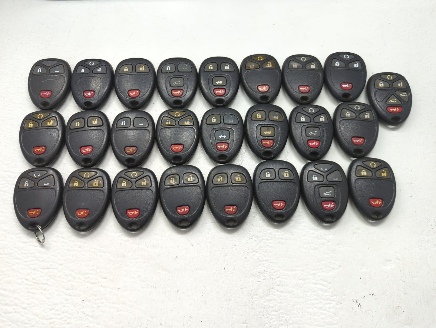 Lot of 25 Chevrolet Keyless Entry Remote Fob MIXED FCC IDS MIXED PART - Oemusedautoparts1.com