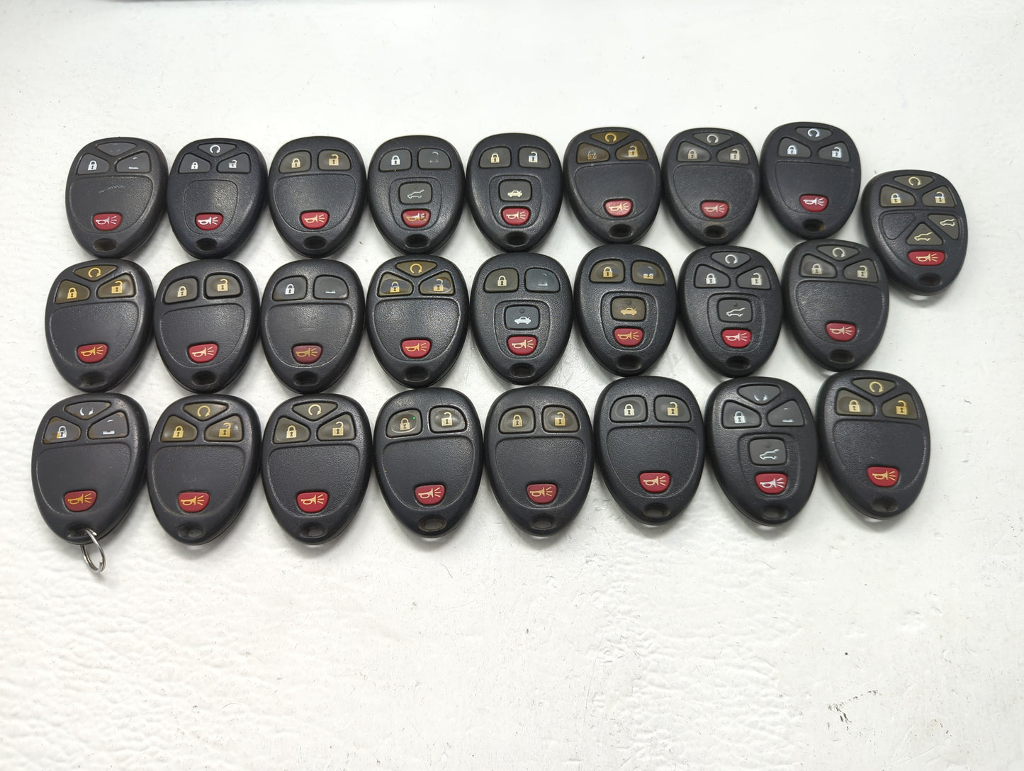Lot of 25 Chevrolet Keyless Entry Remote Fob MIXED FCC IDS MIXED PART - Oemusedautoparts1.com