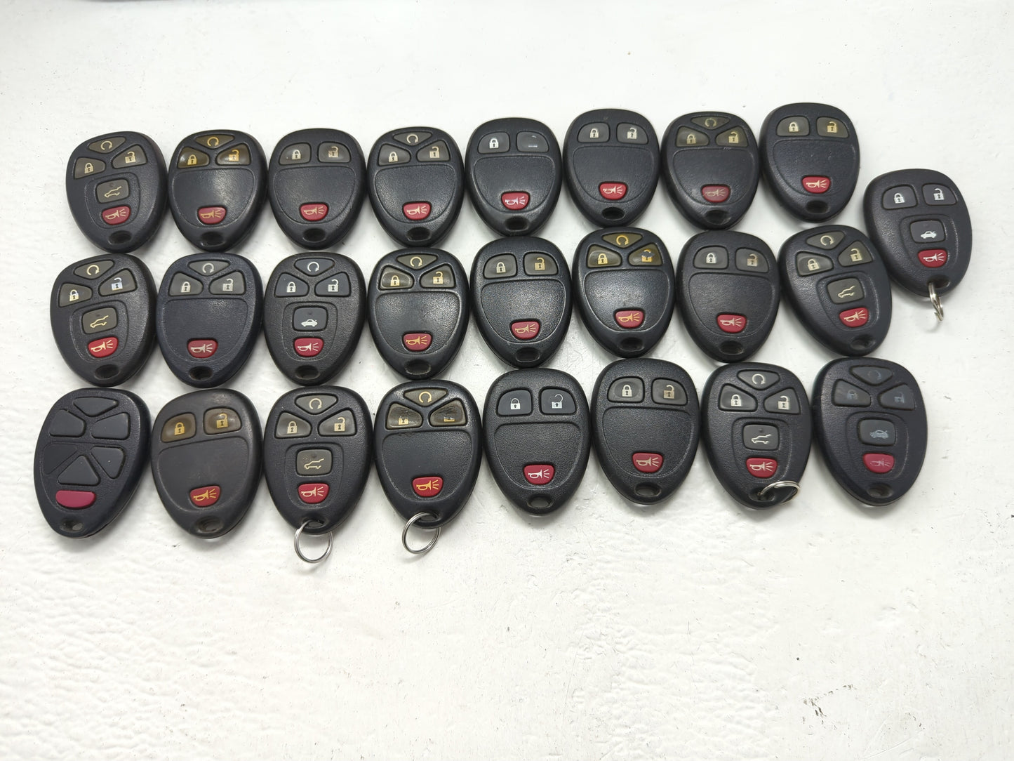 Lot of 10 Chevrolet Keyless Entry Remote Fob MIXED FCC IDS MIXED PART - Oemusedautoparts1.com