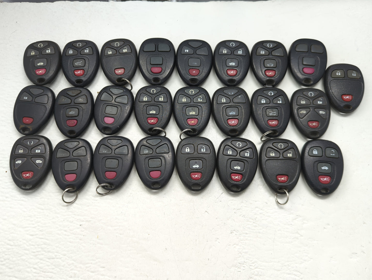 Lot of 25 Chevrolet Keyless Entry Remote Fob MIXED FCC IDS MIXED PART - Oemusedautoparts1.com