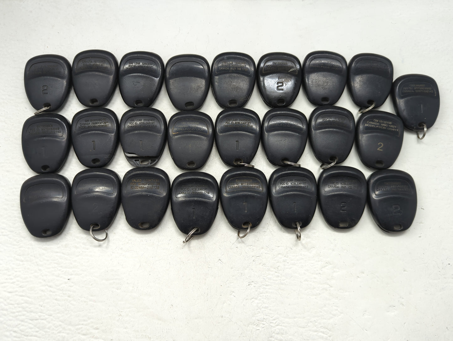 Lot of 25 Chevrolet Keyless Entry Remote Fob - Oemusedautoparts1.com