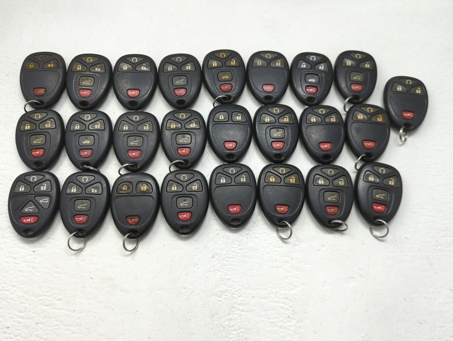 Lot of 25 Chevrolet Keyless Entry Remote Fob OUC60221 MIXED PART NUMBERS - Oemusedautoparts1.com